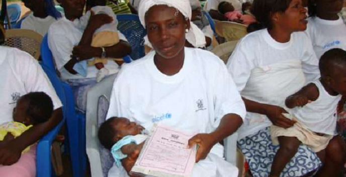 A woman at the registry
