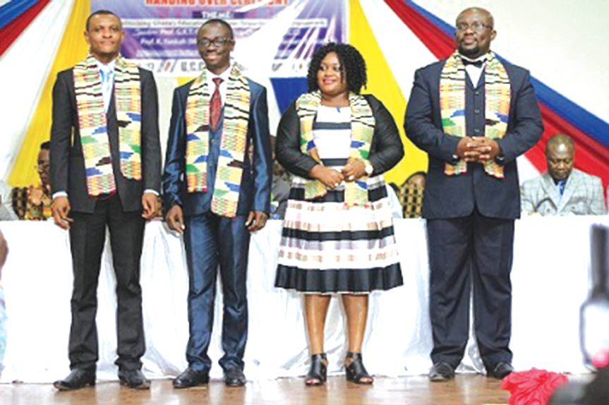 New UTAG executive from left: Dr Kojo Okyere, Dr Samuel Bert Boadi-Siaw, Dr Eunice Fay Amissah and Dr Eric Opoku Mensah