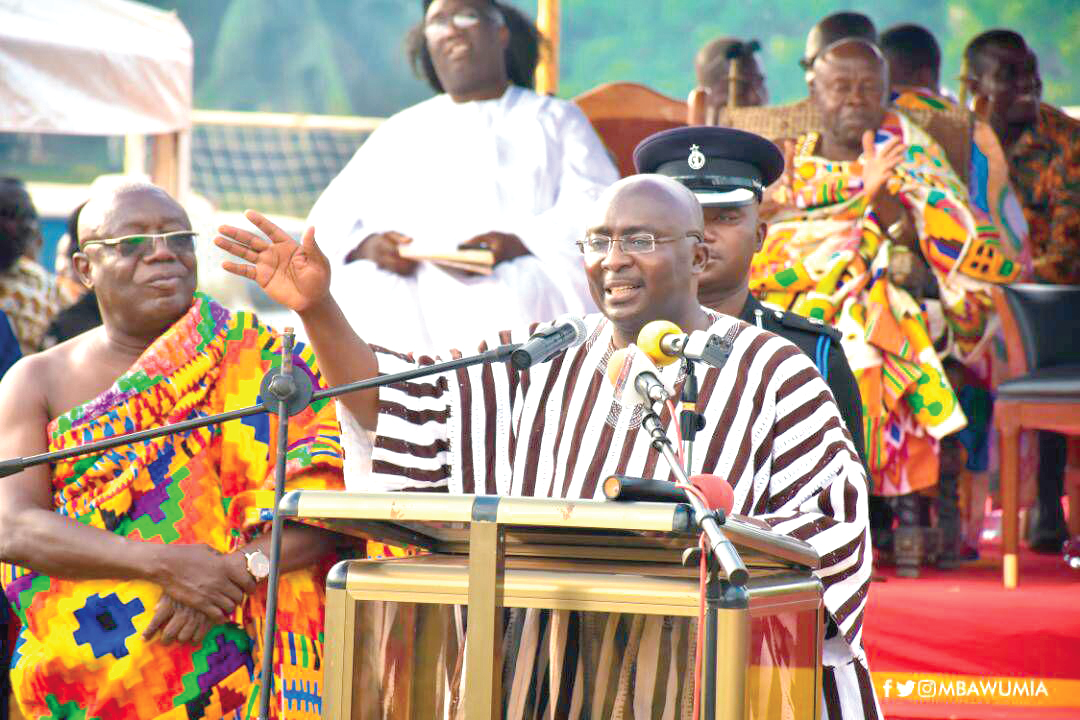 Dr Mahamudu Bawumia addressing the durbar Dr Mahamudu Bawumia addressing the durbar