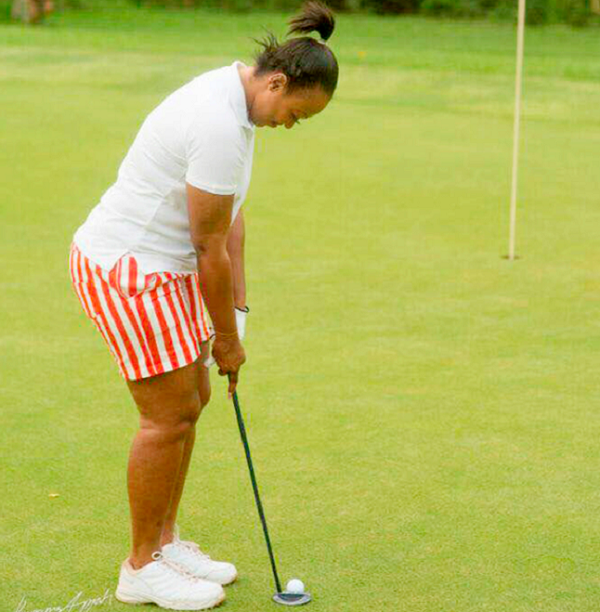 Calmly putting the ball. Calmly putting the ball.