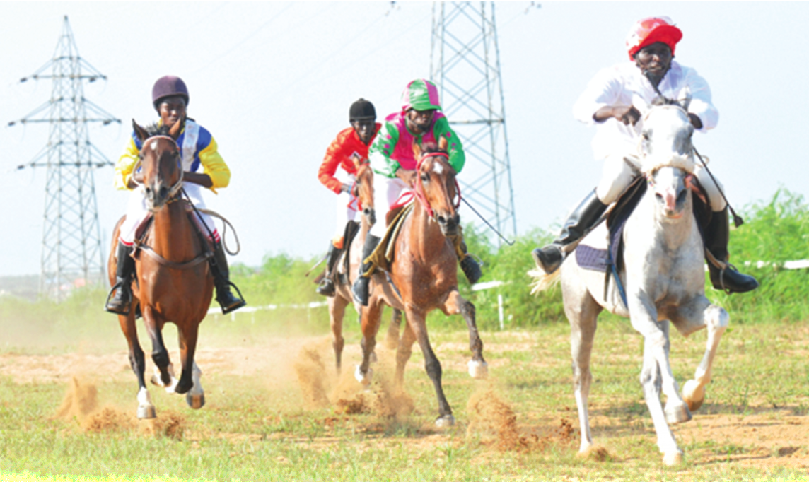A scene from last Saturday’s  races