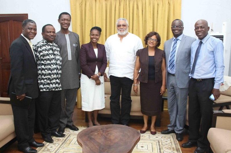 President Rawlings with the AFREG delegation
