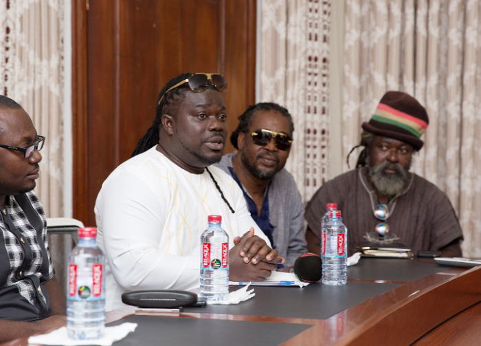 Obour (second from left) with his team at the meeting