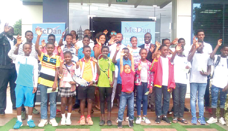 The winners, coaches and the organisers of the McDan Open Junior Championship in a group photograph after the ceremony
