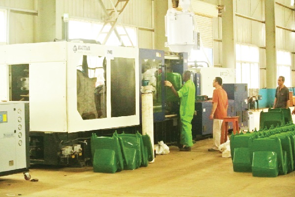 •Litter bins being manufactured by the Jospong Group of Companies