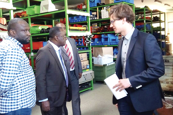 Dr Owusu Afriyie Akoto (2nd left) interacting with a Czech businessmen