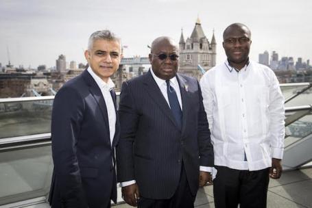 The Mayor of London, the President of Ghana, Nana Akufo-Addo, and the Ghanaian Minister of Trade, Alan John Kyerematen.