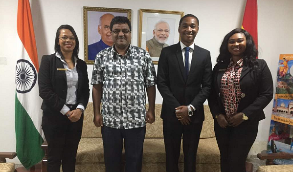 Asha Auckloo and some members with the Indian High Commissioner to Ghana