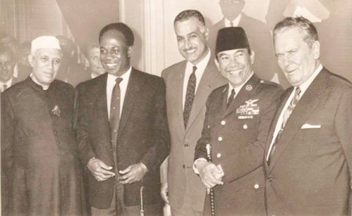 When Africa’s leaders had esteem: From left: Jawaharlal Nehru (India), Kwame Nkrumah (Ghana), Abdel Nasser (Egypt); Sukarno (Indonesia) and, Josip Tito (Yugoslavia)