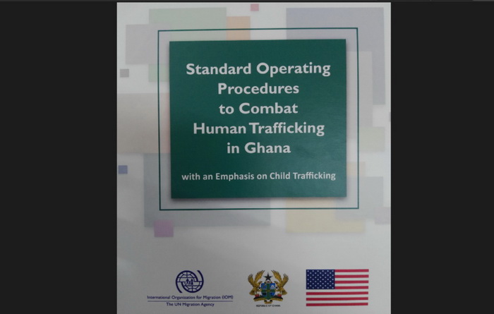 The cover of the SOPs for combating Human Trafficking in Ghana