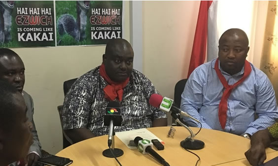 Executive Secretary of CLOGSAG, Mr Isaac Paul Bampoe-Addo (middle)