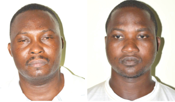 Corporal Gasty Hayaha Seidu (left) and his accomplice, Seth Kpornyo Dodzi