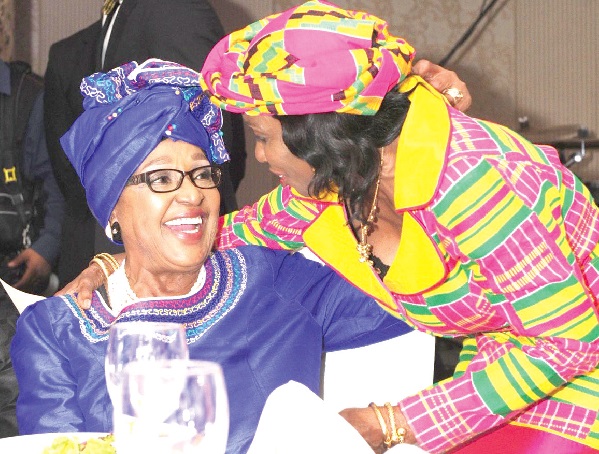 FLASHBACK: Winnie Mandela and Nana Konadu Agyeman Rawlings in a tete-a-tete