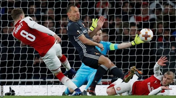 Seven of Ramsey's nine goals in all competitions this season have come at Emirates Stadium