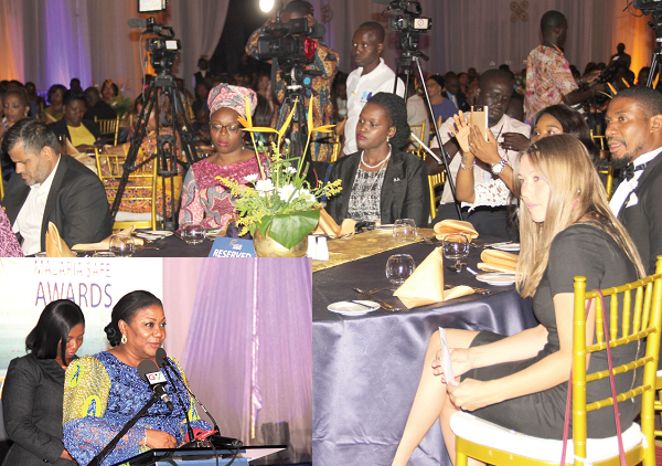  Mrs Rebecca Akufo-Addo (inset), First Lady, addressing the guests. Picture: EDNA ADU-SERWAA