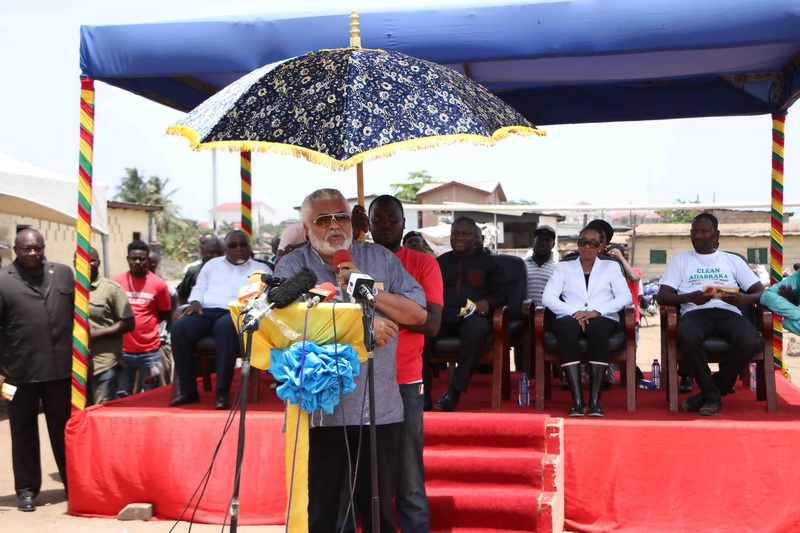 The former President addressing the event.