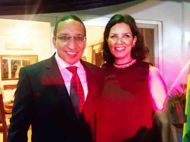 Ambassador Mohamed Heider with wife, Riham