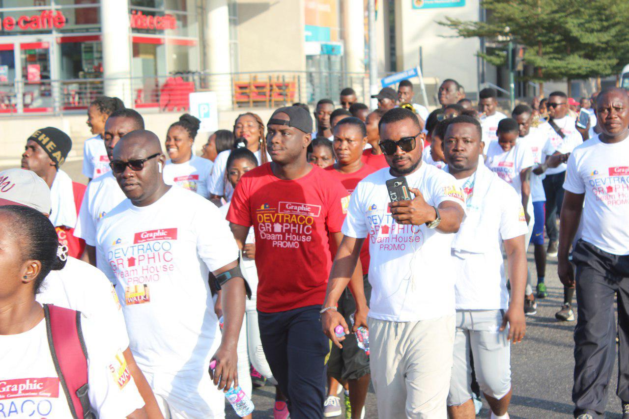 Some participants in the health walk last Saturday