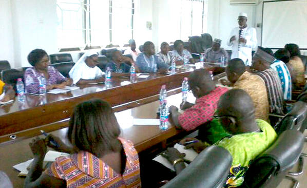 Mr Rockson Bukari (standing) addressing the Chass members