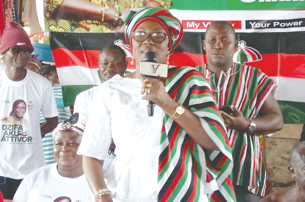 Madam Dzifa Attivor at the campaign launch