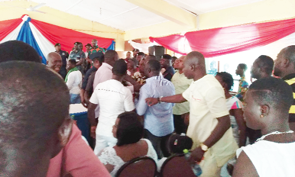  It was near chaos at the Weija Gbawe-Assembly as supporters of the MCE designate questioned the unwillingness of the assembly members to endorse the nominee