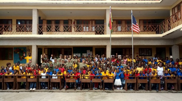 US Military donates desks to L and A Memorial Academy