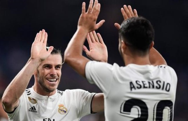 Gareth Bale, Marco Asensio and Karim Benzema were Real Madrid's front three