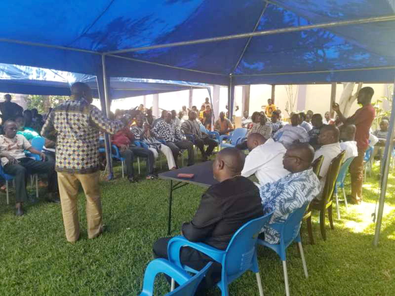 Some of the NPP Eastern regional executives and party members at the residence of Mr Agyarko