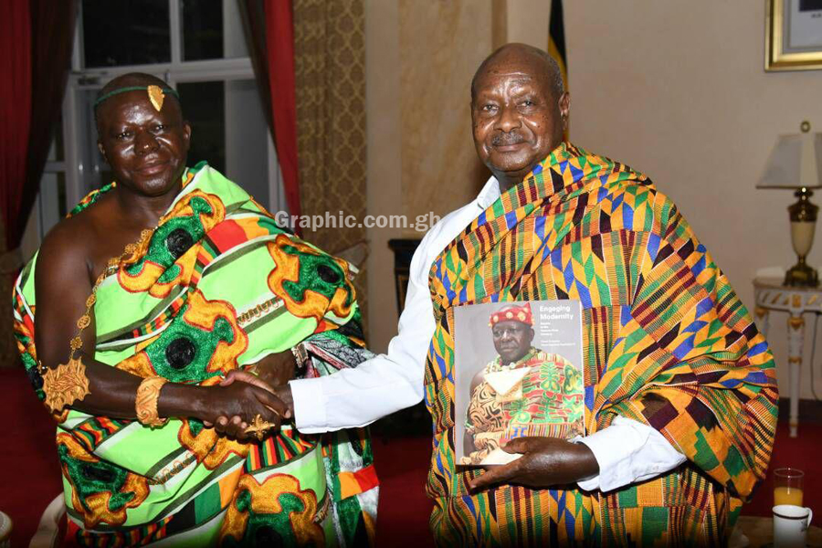 The Asantehene, Otumfuo Osei Tutu II last Wednesday was the guest of President Yoweri Museveni in Entebbe, Uganda