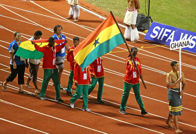 Ghana at the opening ceremony of the Games