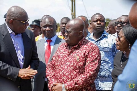 President Akufo-Addo and dismissed Energy Minister Boakye Agyarko in happier times