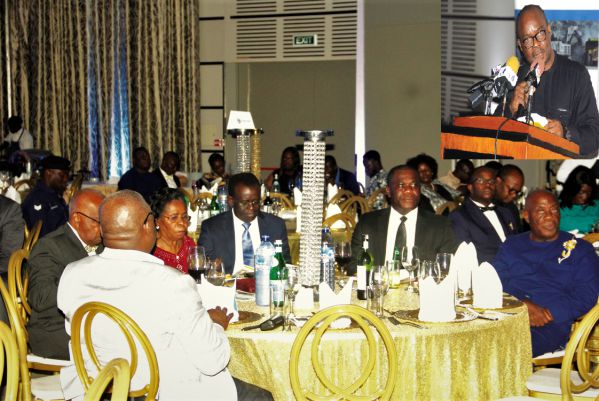 Dr Ernest Addison, speaking at the event and Some of the invited guests at the ceremony