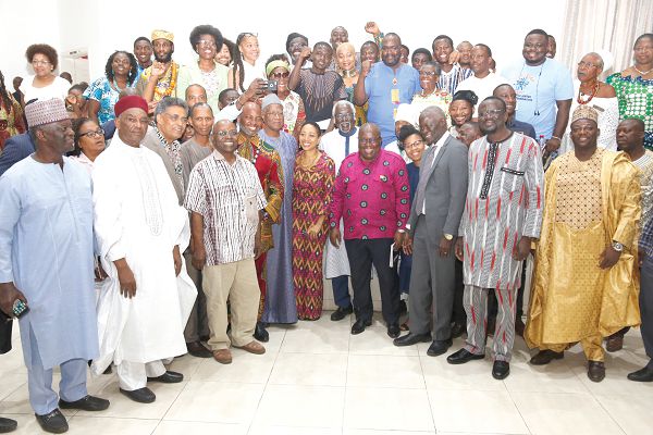 President Nana Addo Dankwa Akufo-Addo (arrowed) with some of the participants after the opening session of the conference. Picture: SAMUEL TEI ADANO