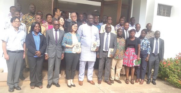  Participants after the launch of the guidelines for the labour-based bituminous surfacing technology