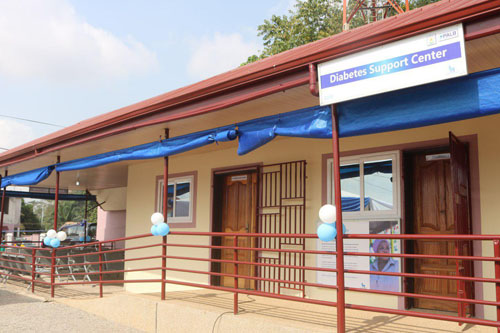 Front view of the new Diabetes Support Centre at the Suntreso Government Hospital in Kumasi. PICTURES BY EMMANUEL BAAH