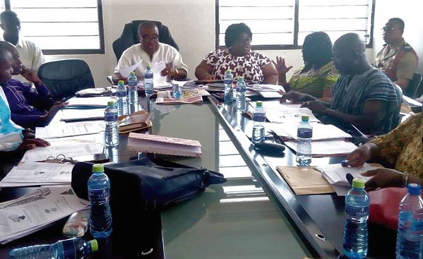 Ms Gertrude Ankrah (arrowed), with the stakeholders at the meeting
