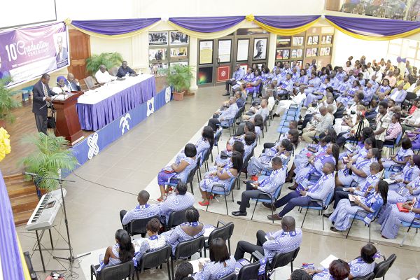  Mr Kwadwo Asare-Bediako (arrowed) addressing the participants