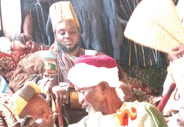 Boling-Lana Mahamadu Abdulai (seated), the newly installed regent