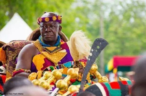 The Asantehene, Otumfuo Osei Tutu II, Chancellor of KNUST, where students embarked on demonstrations recently