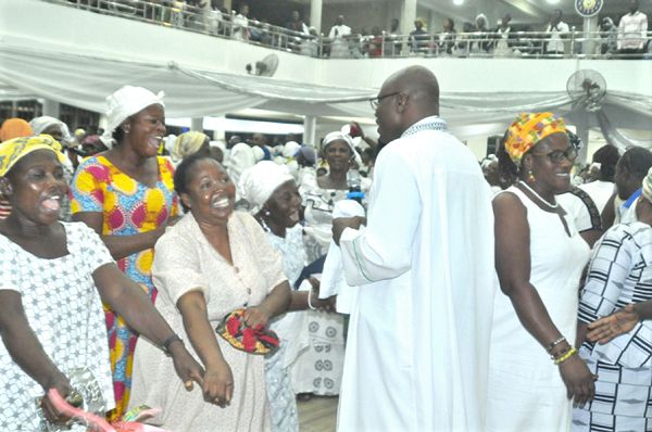 A section of the congregation at the watchnight service