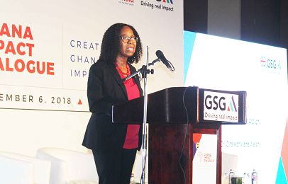 Acting Resident Representative of UNDP Ghana, Ms. Gita Welch delivering her address