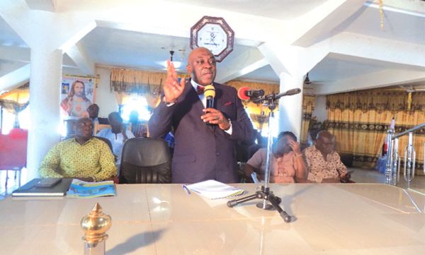 Mr Carlos Kingsley Ahenkorah delivering his address at the AGM