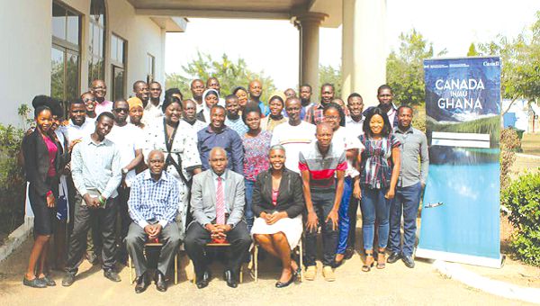 Journalists and officials in the training