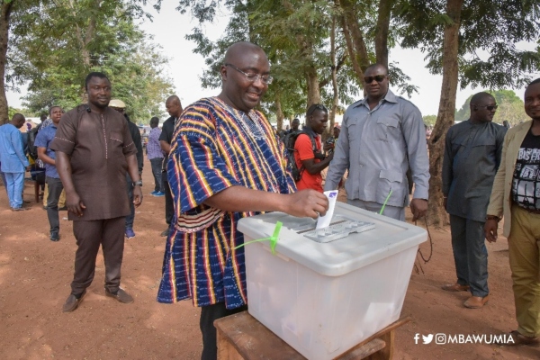 Bawumia votes in new regions referendum at North East