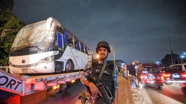 The raids came hours after a tourist bus was hit by a roadside bomb near the Giza pyramids 