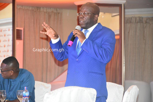 Dr John Ofori-Tenkorang (left), the Director-General of the SSNIT,