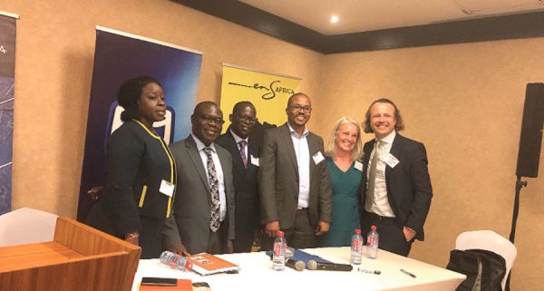 Mrs Afua Bulley (left), Mr Monwabisi and other panellists after the workshop.