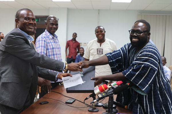 David Jawara Banye a leading member of the NDC and a member of the Bagbin campaign team picked the form on behalf of Mr Bagbin