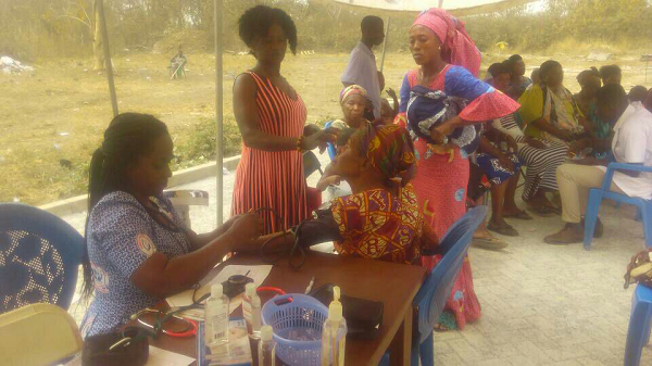 Some of the beneficiaries going through the screening
