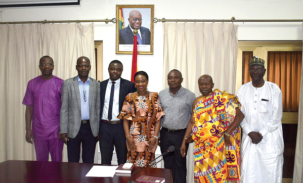 PIAC members with the deputy Minister of Finance, Ms Abena Osei–Asare, after the swearing in ceremony. 